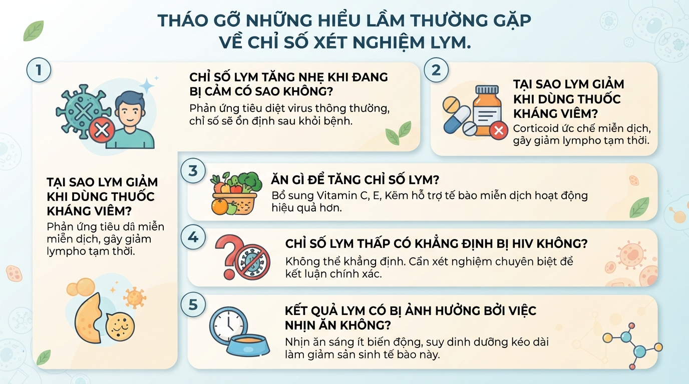 Lym trong xét nghiệm máu là gì? Ý nghĩa chỉ số Lymphocytes tăng giảm