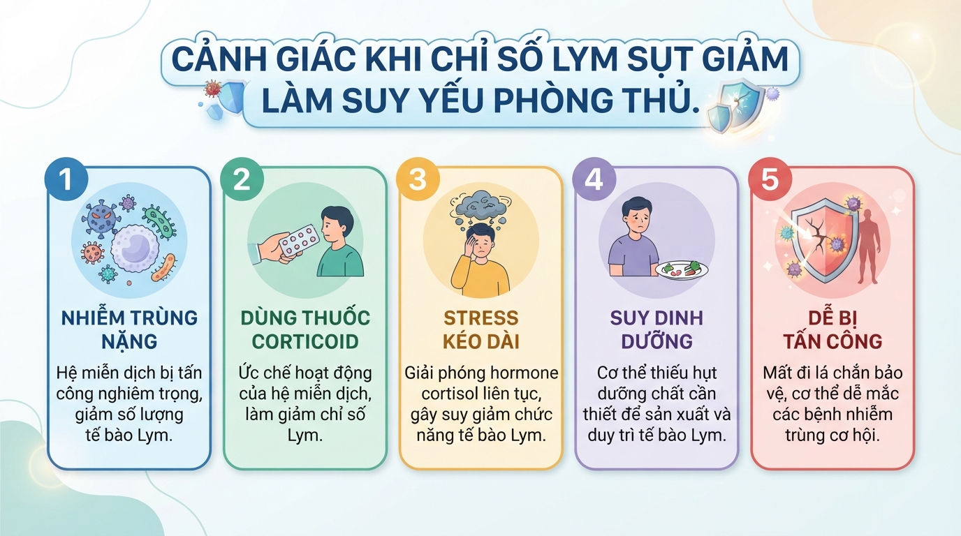 Lym trong xét nghiệm máu là gì? Ý nghĩa chỉ số Lymphocytes tăng giảm
