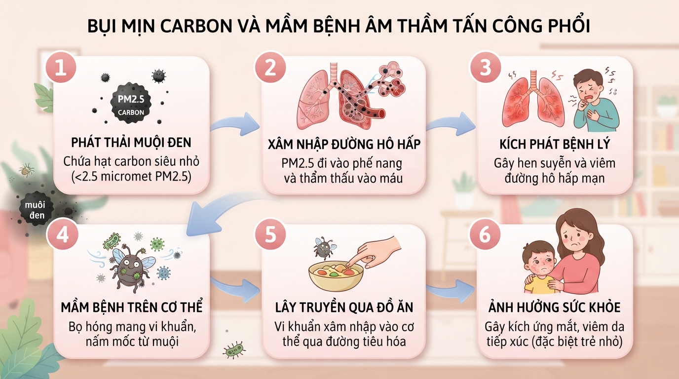 Cách đuổi bồ hóng, diệt bọ hóng hiệu quả để bảo vệ sức khỏe gia đình
