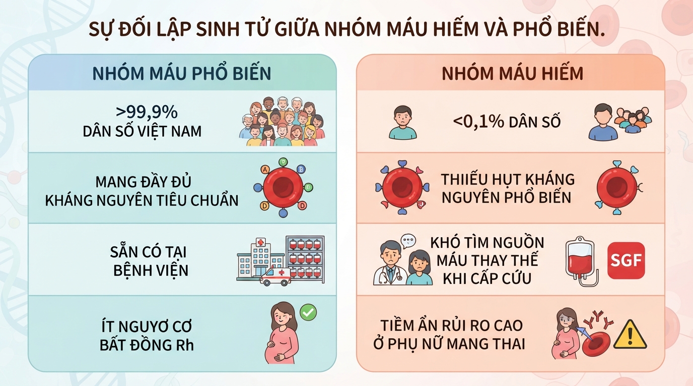 Nhóm máu hiếm là gì? Các nhóm máu hiếm nhất thế giới