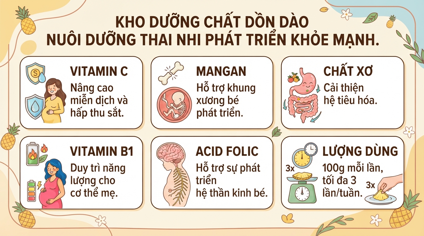 Bầu ăn dứa được không? Lợi ích và lưu ý an toàn cho mẹ