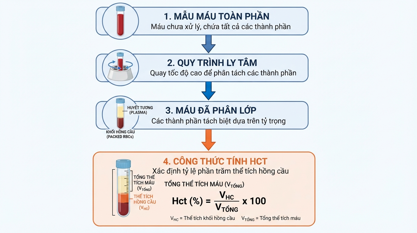 Mô hình phân lớp giải thích hct trong xét nghiệm máu là gì khi ly tâm.