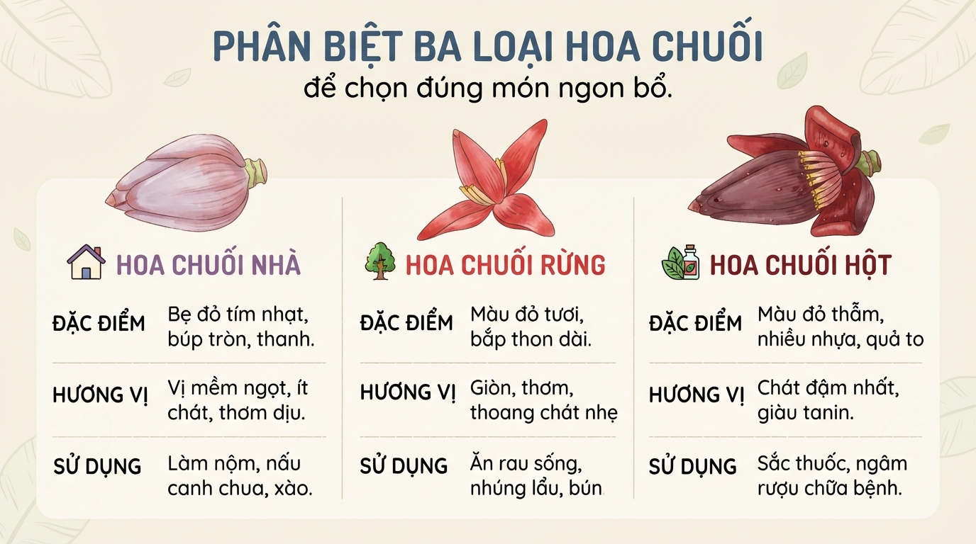 Hoa chuối: Giá trị dinh dưỡng, công dụng cho sức khỏe và cách dùng
