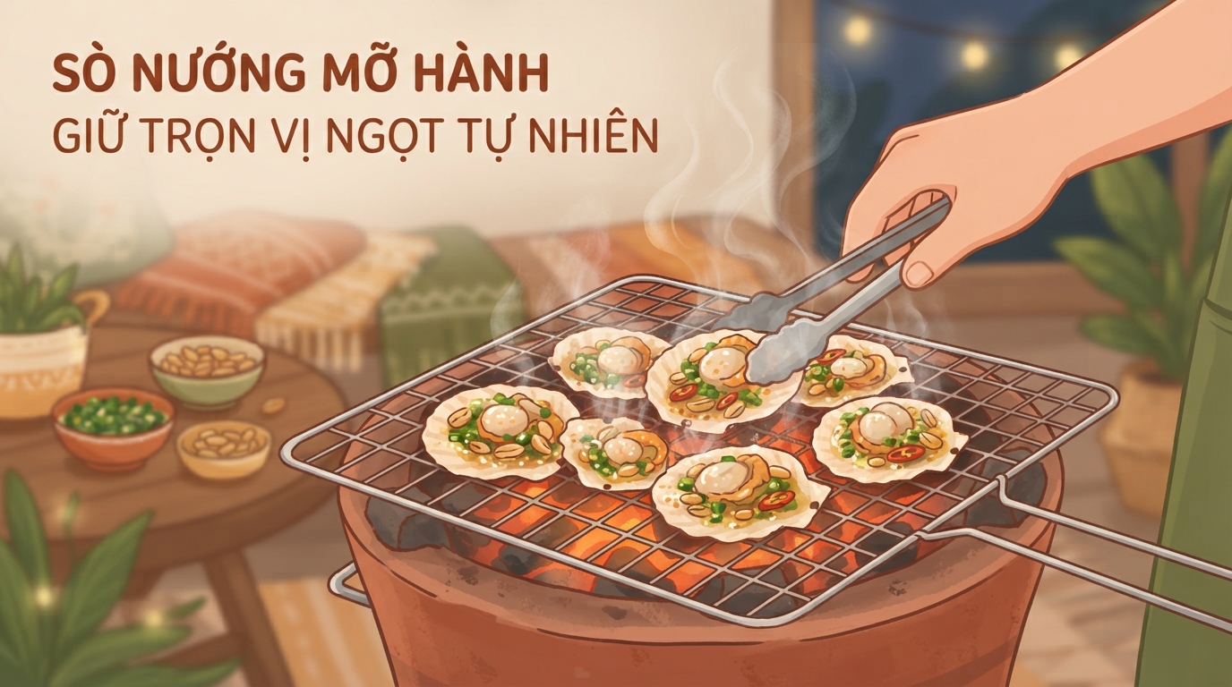 Món ăn hấp dẫn giữ nguyên độ ngọt tự nhiên nhờ căn đúng thời gian nướng.