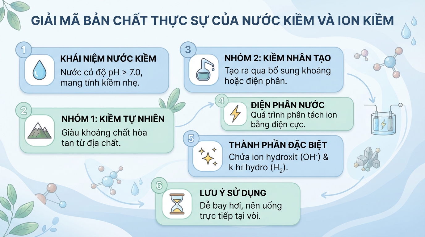 Nước ion kiềm là gì? Tác dụng và cách uống đúng, an toàn