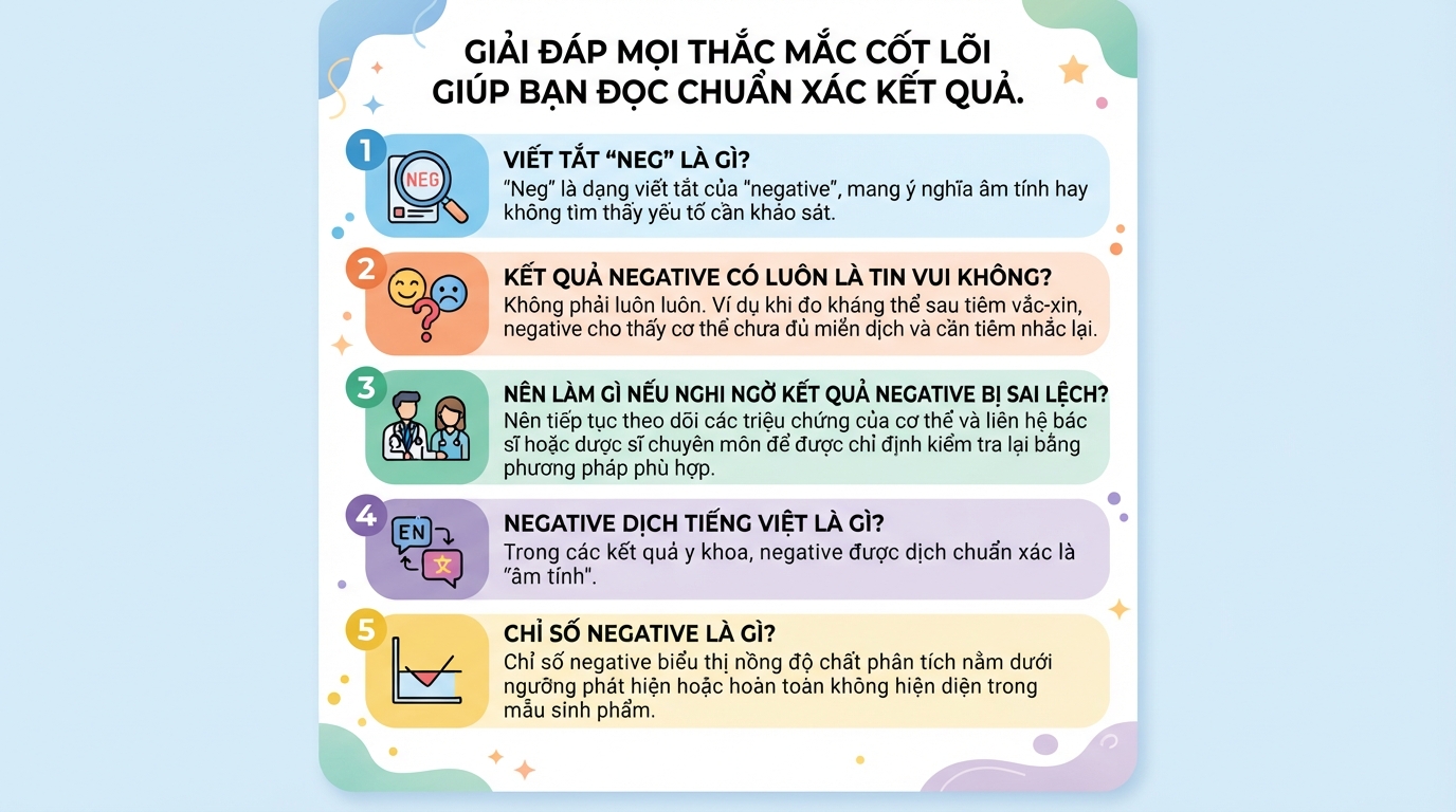 Negative là gì? Ý nghĩa kết quả âm tính trong xét nghiệm y tế
