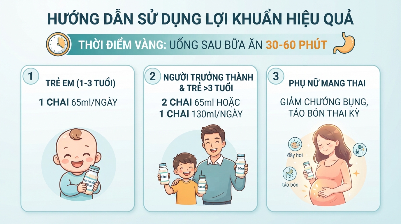 Nên uống sau bữa ăn từ 30 đến 60 phút để đạt tối đa hiệu quả. Nên uống sau bữa ăn từ 30 đến 60 phút để đạt tối đa hiệu quả.