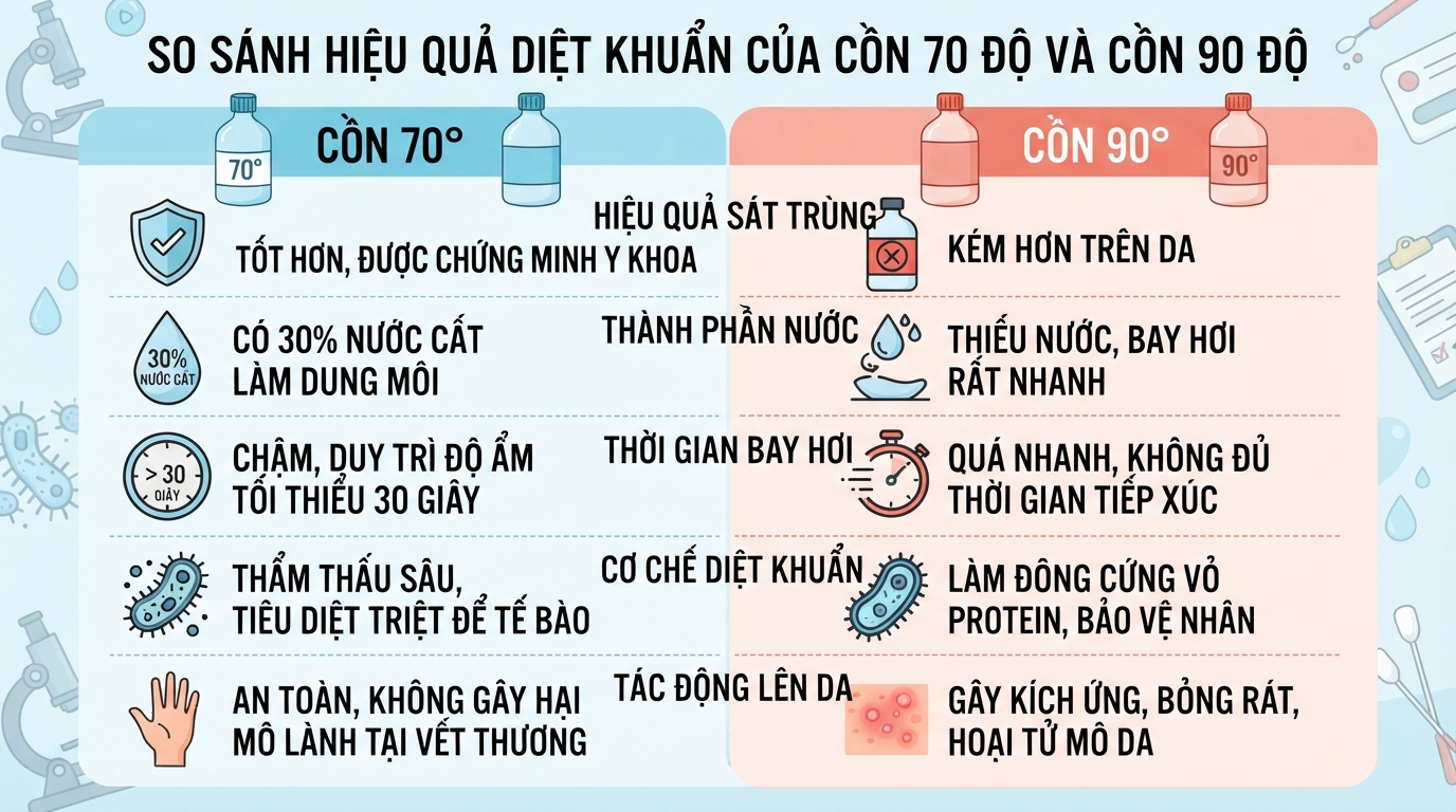 Cồn 90 độ có tác dụng gì? Cách phân biệt và sử dụng an toàn