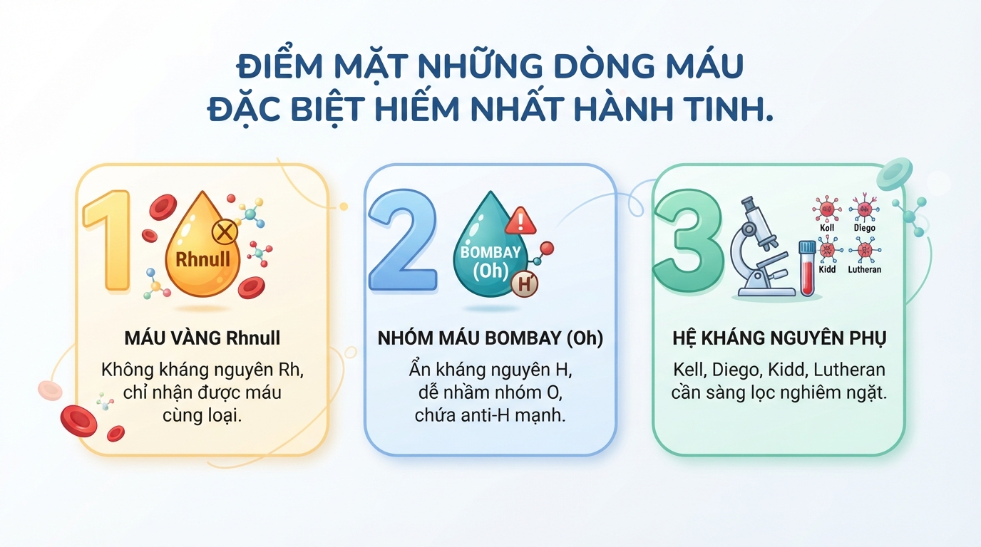 Nhóm máu hiếm là gì? Các nhóm máu hiếm nhất thế giới