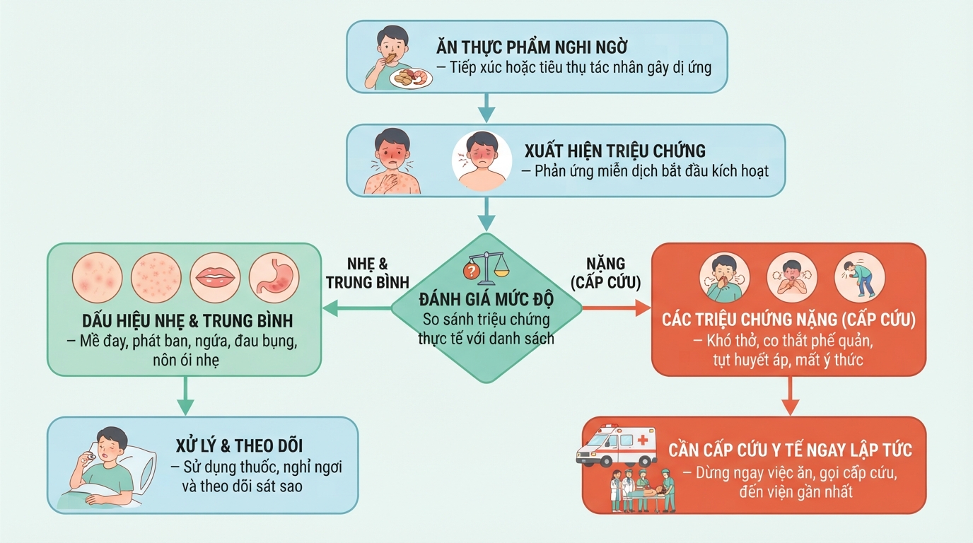Nhận biết sớm dấu hiệu dị ứng giúp người bệnh kịp thời can thiệp y tế.