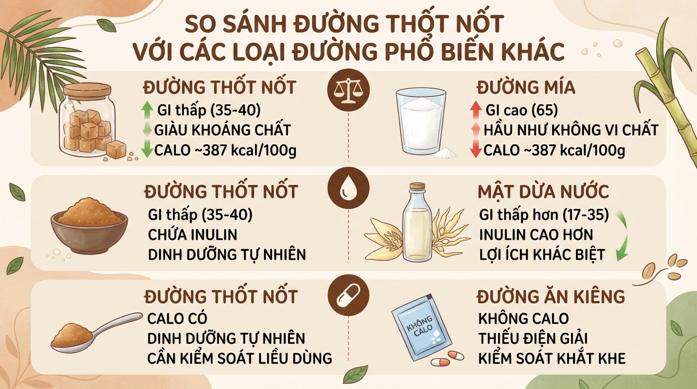 Đường thốt nốt có tốt cho người tiểu đường? Cách dùng an toàn