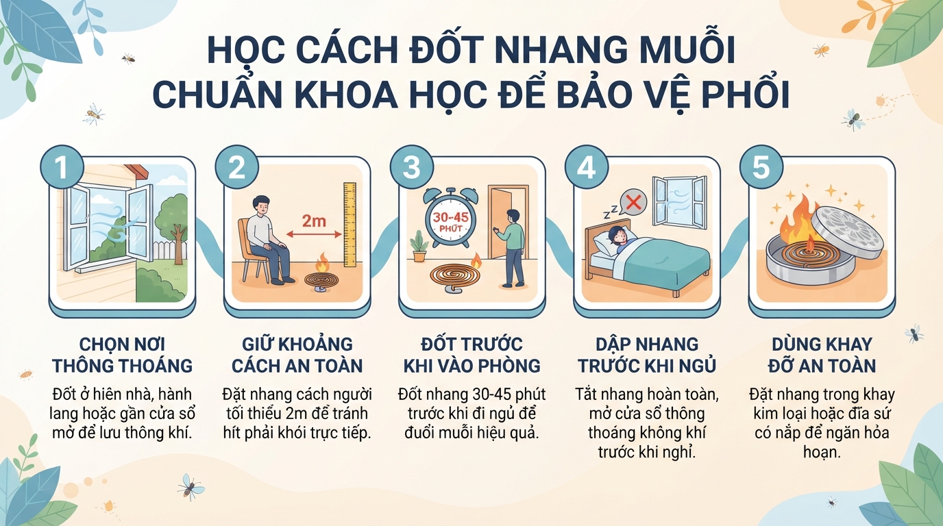 Nhang muỗi có độc không? Tác hại sức khỏe và cách dùng hương muỗi