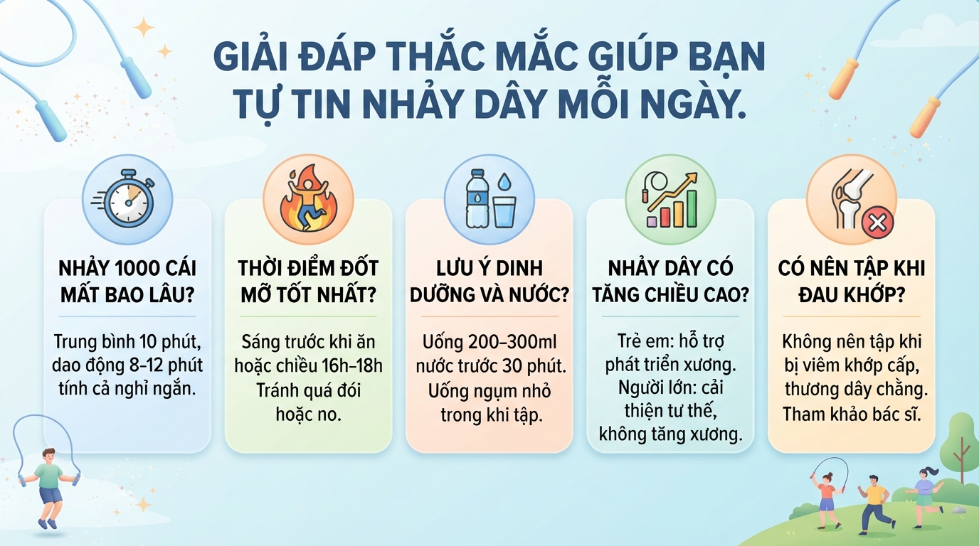 Nhảy dây 1.000 cái giảm bao nhiêu calo? Cách tập luyện hiệu quả