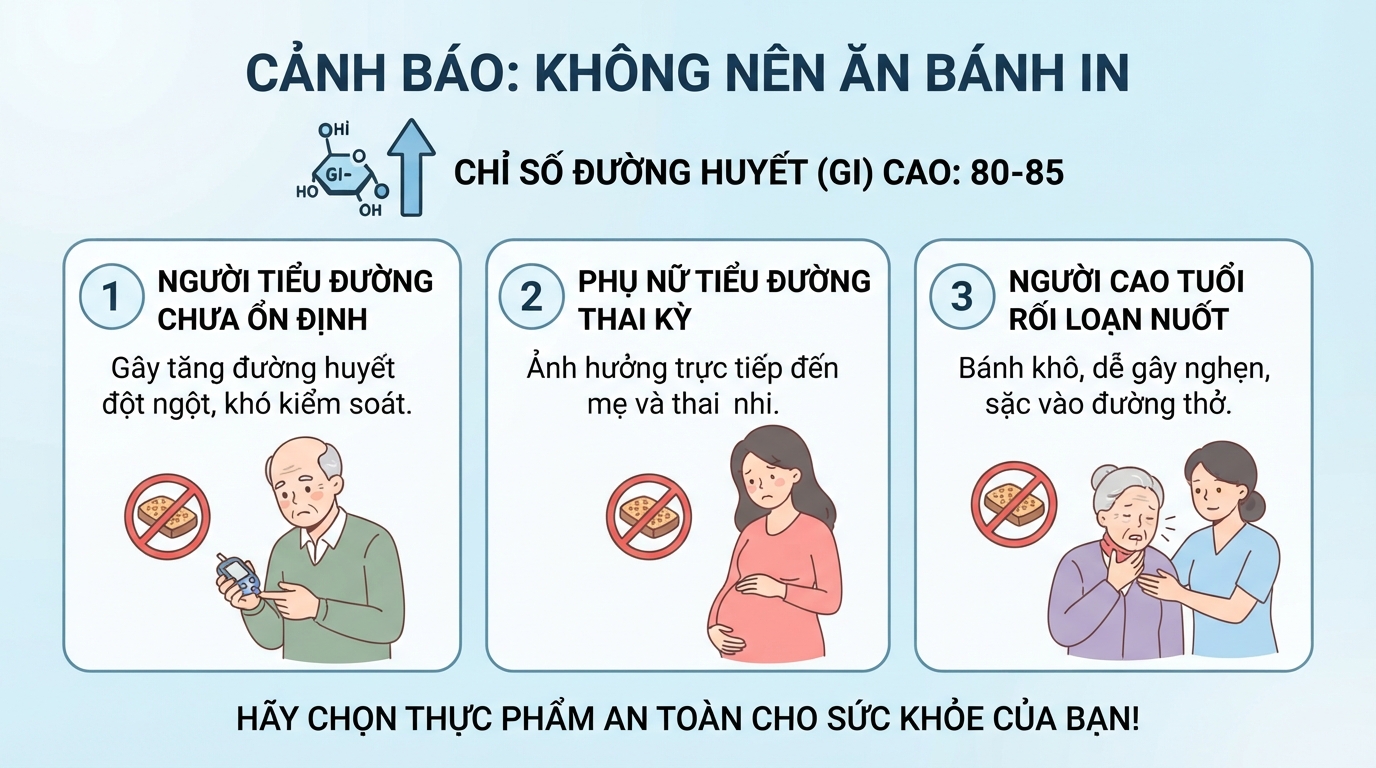 Nhóm đối tượng mắc bệnh lý chuyển hóa hoặc rối loạn nuốt cần đặc biệt cẩn trọng khi ăn.