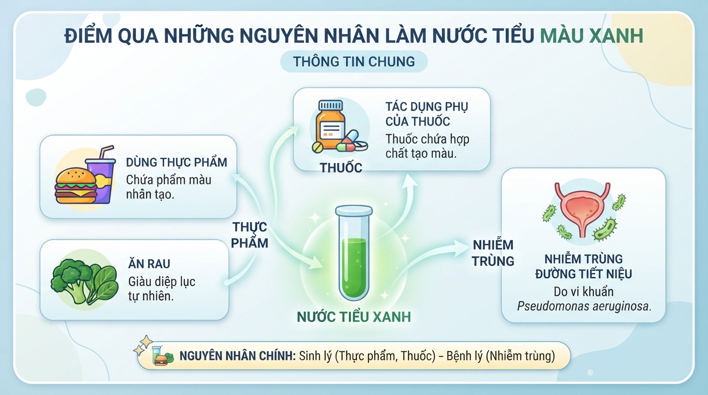 Nước tiểu màu xanh là gì? Cảnh báo sức khỏe và cách xử lý