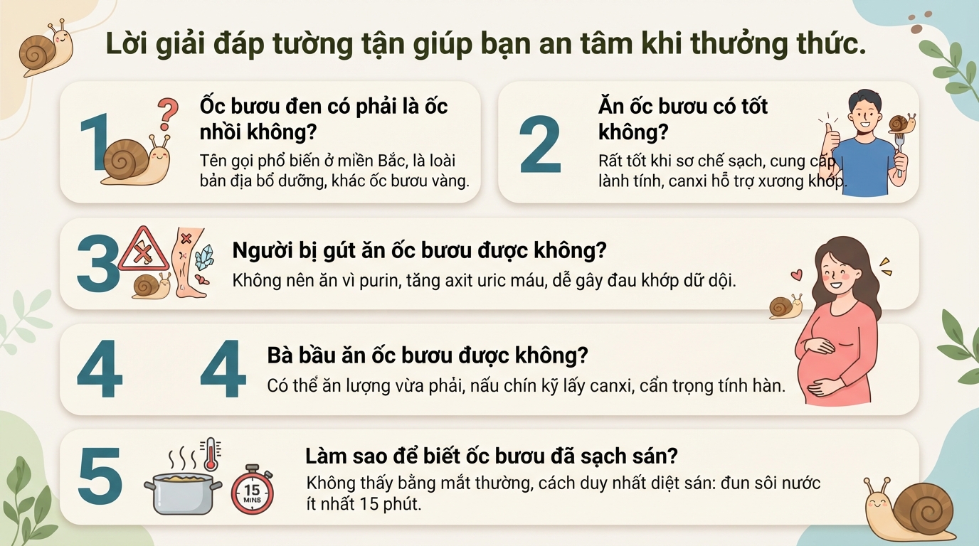 Ốc bươu có tác dụng gì? Lợi ích và lưu ý khi ăn