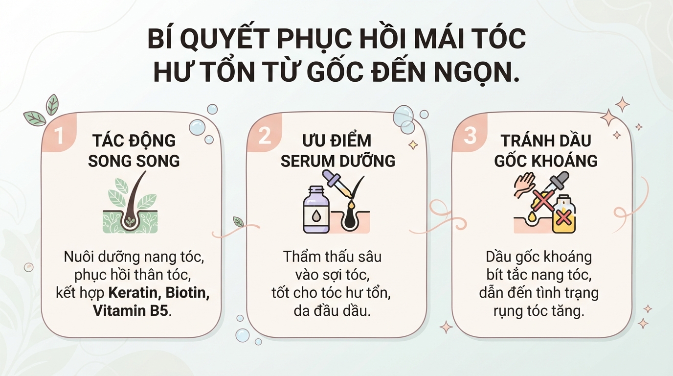 Cách dưỡng tóc khỏe đẹp và hạn chế hư tổn tại nhà