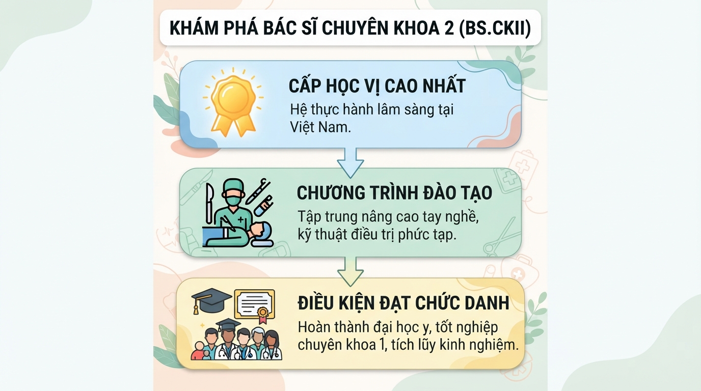 Bác sĩ chuyên khoa 2 là gì? Điều kiện đào tạo và giá trị bằng cấp
