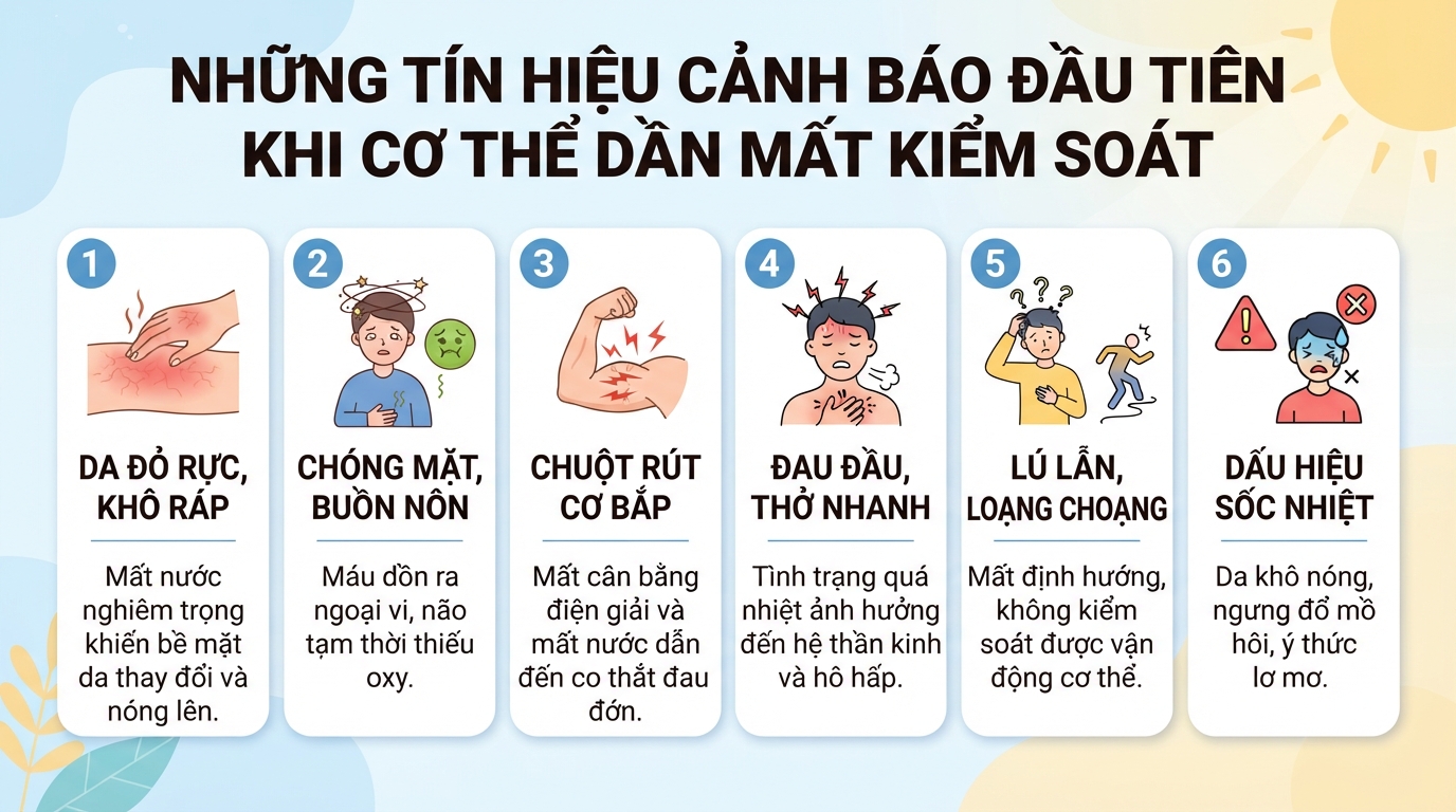 Cảm nắng, say nắng là gì? Dấu hiệu, sơ cứu và cách phòng ngừa