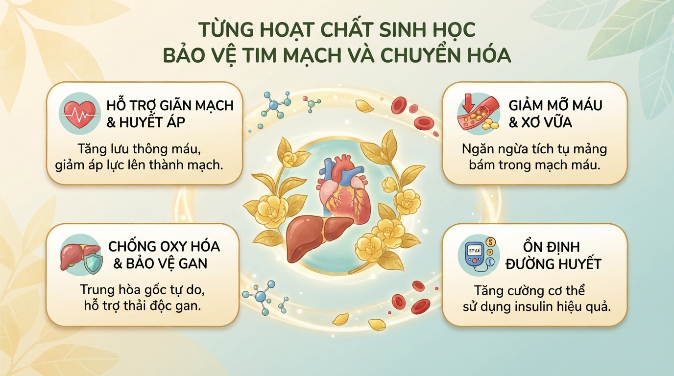 Trà hoa vàng có tác dụng gì? Cách dùng và lưu ý cho sức khỏe