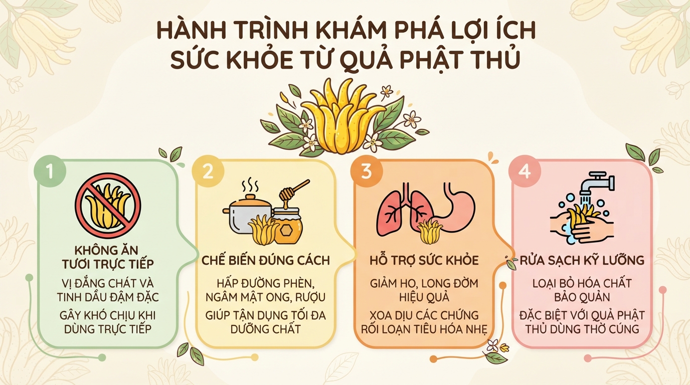 Quả phật thủ có ăn được không? Công dụng và cách sử dụng an toàn