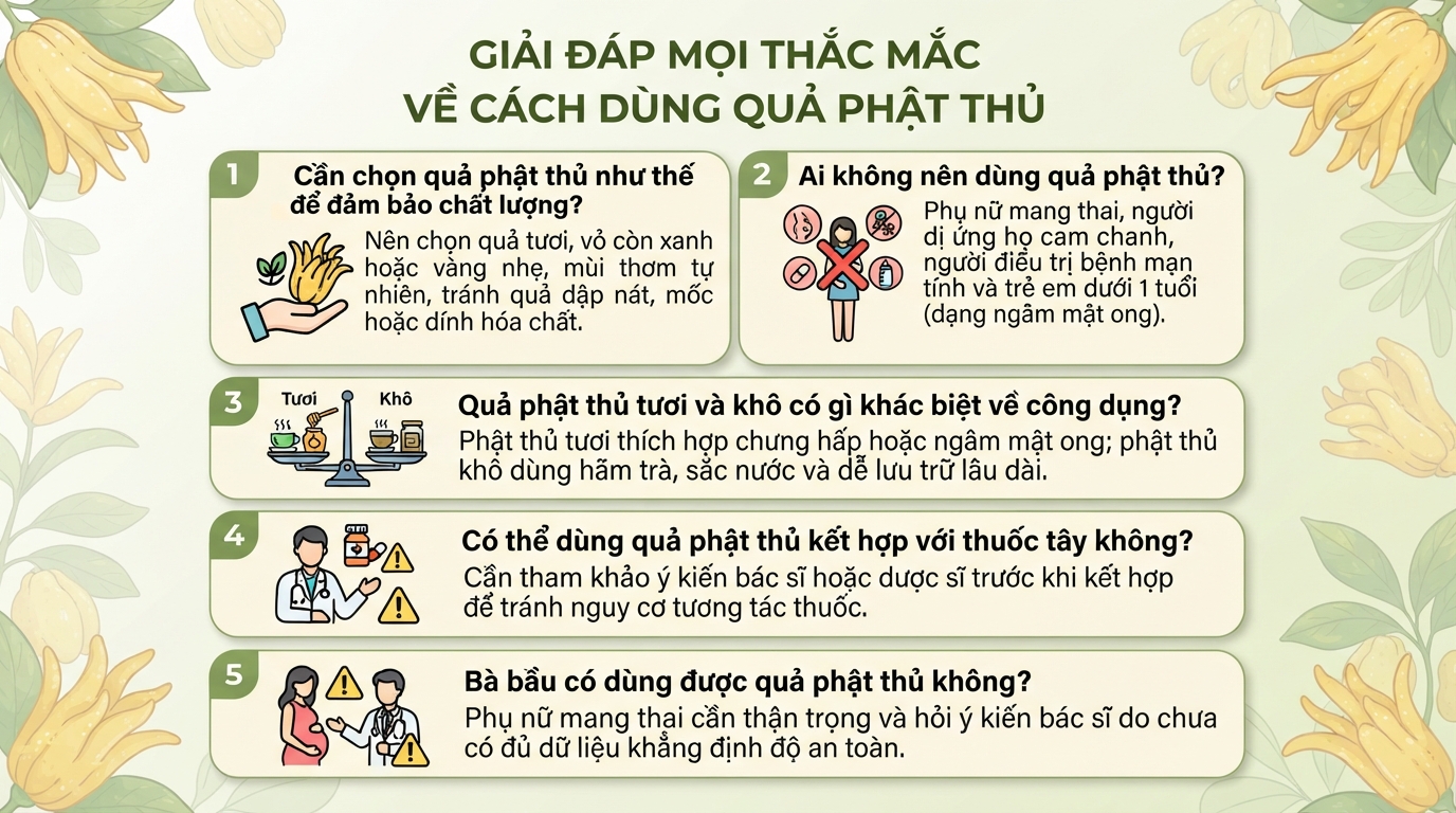 Quả phật thủ có ăn được không? Công dụng và cách sử dụng an toàn