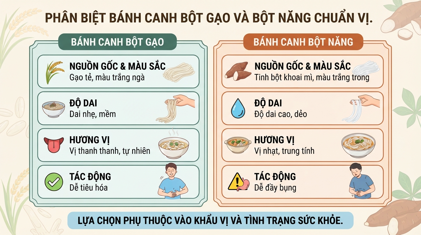 Bánh canh bột gạo là gì? Cách làm dai ngon và lưu ý dinh dưỡng