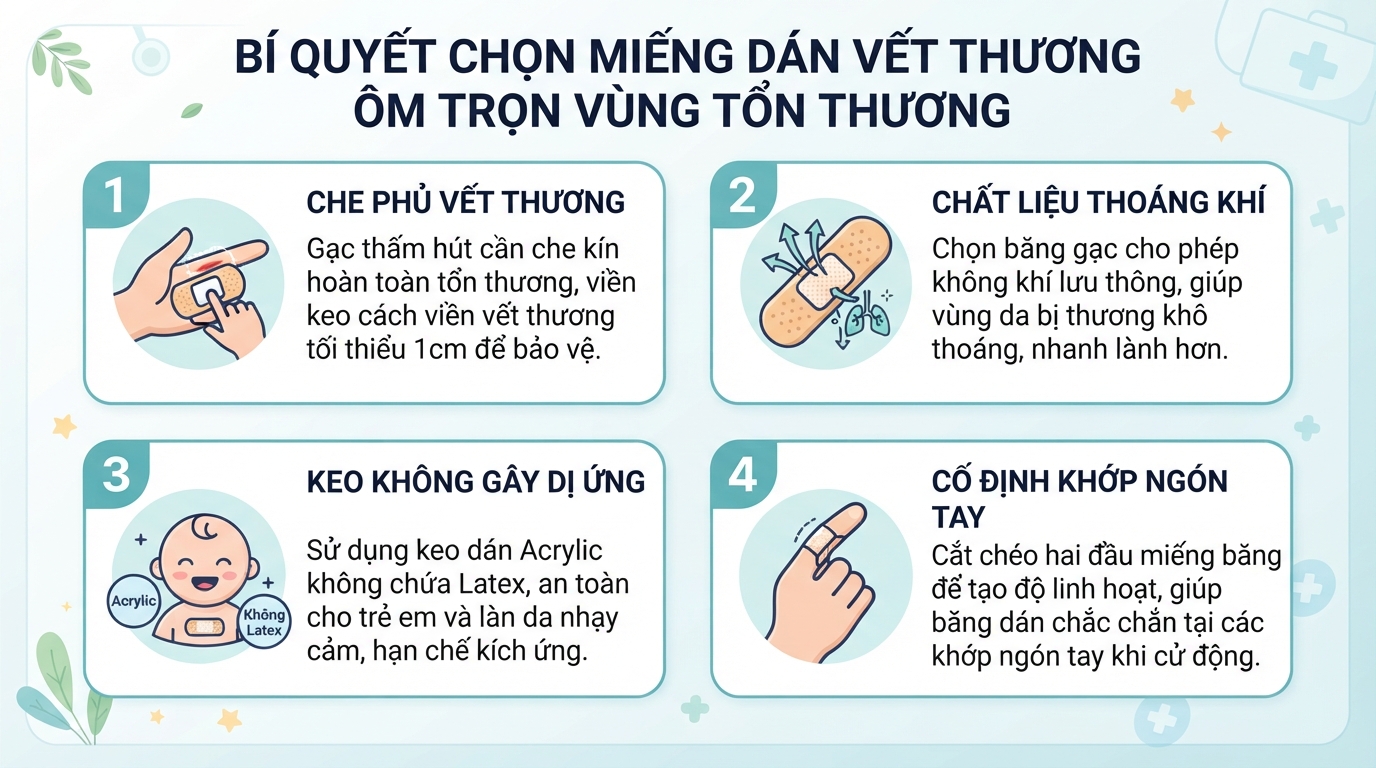 Băng cá nhân loại nào tốt? Cách bảo vệ vết thương hiệu quả