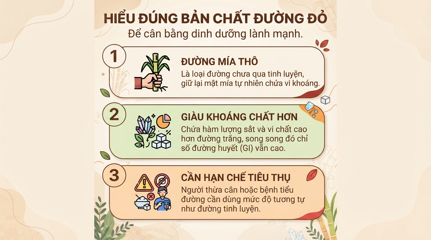 Đường đỏ là gì? Thành phần dinh dưỡng và 5 lợi ích đối với sức khỏe