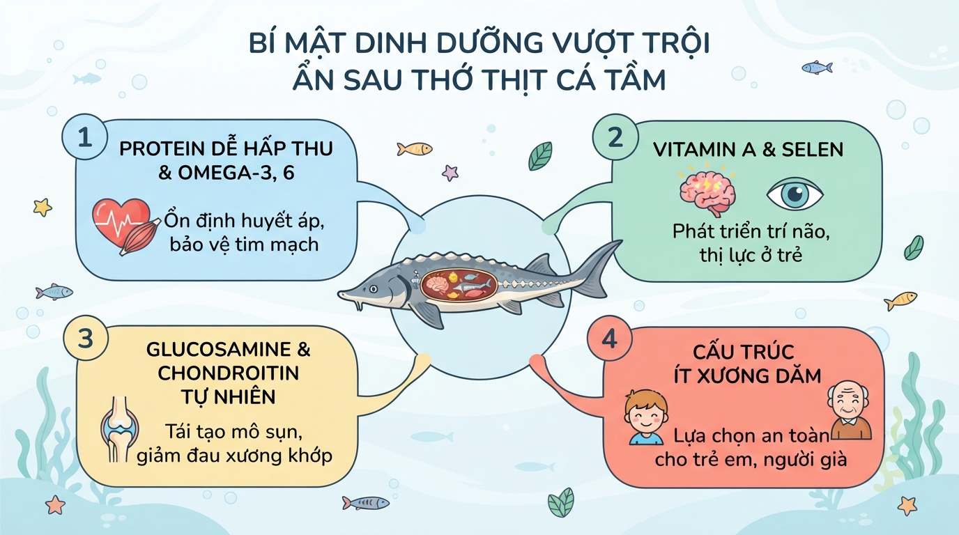 Cá tầm làm món gì ngon? 7 cách chế biến cá tầm bổ dưỡng, chuẩn vị tại nhà