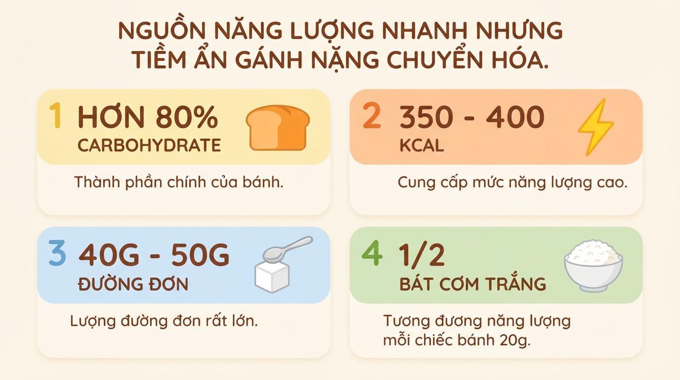 Bánh in bao nhiêu calo? Giá trị dinh dưỡng, lưu ý sử dụng
