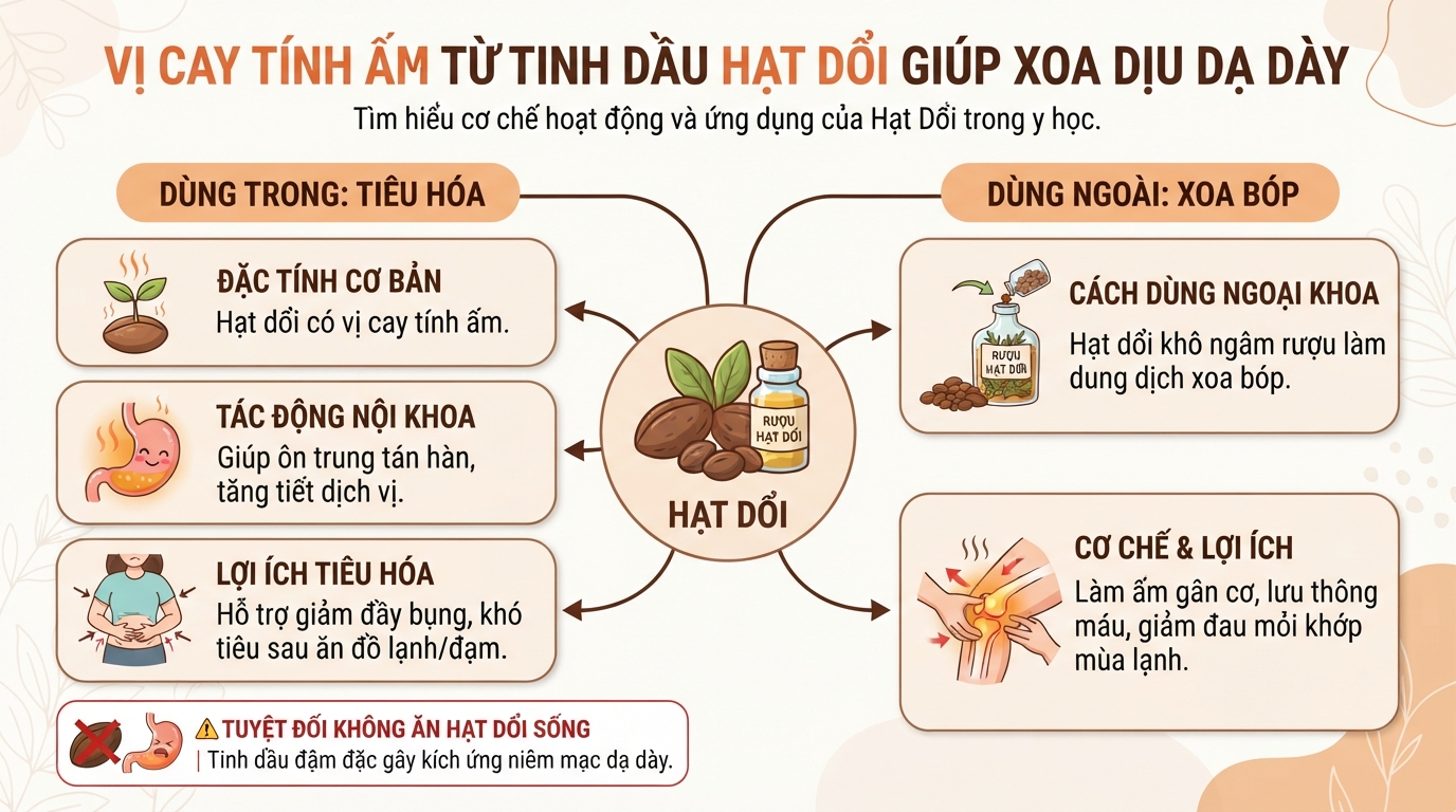 Hạt dổi là gì? Công dụng, cách dùng và lưu ý khi sử dụng