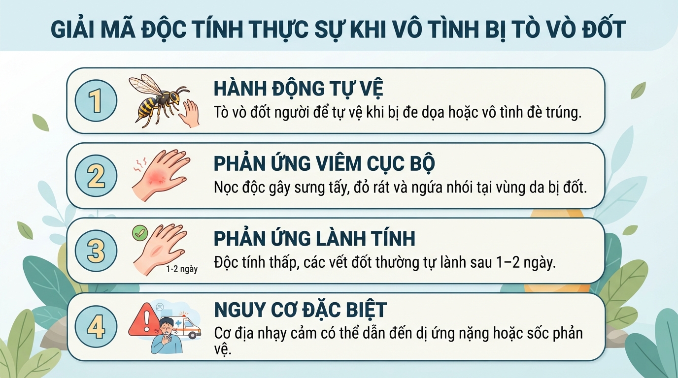 Tò vò có đốt không? Đặc điểm và cách xử lý khi bị đốt