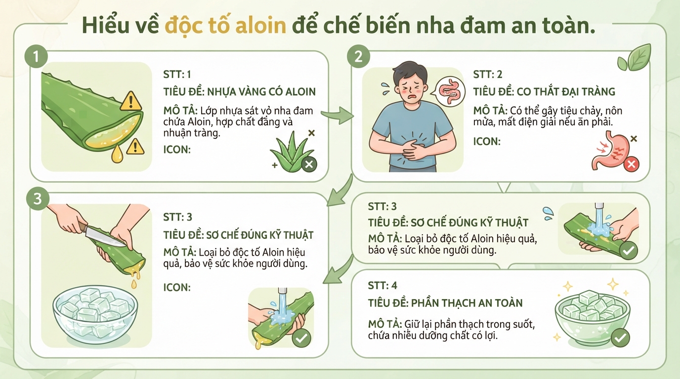Cách chế biến nha đam giòn ngon, hết nhớt và không đắng
