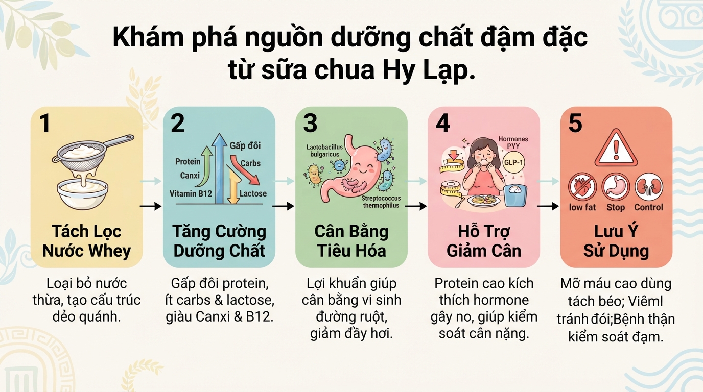 Cách làm sữa chua Hy Lạp dẻo mịn, giàu protein tại nhà
