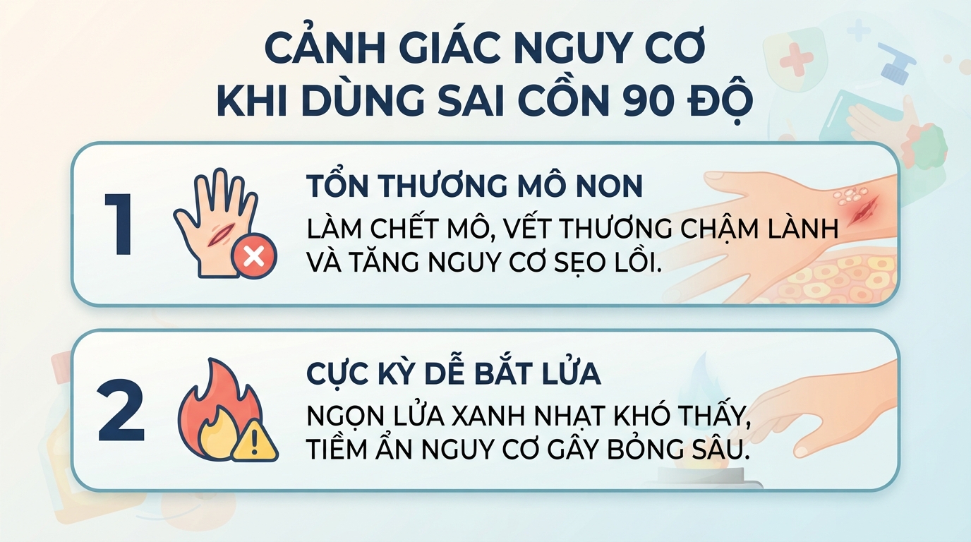 Cồn 90 độ có tác dụng gì? Cách phân biệt và sử dụng an toàn