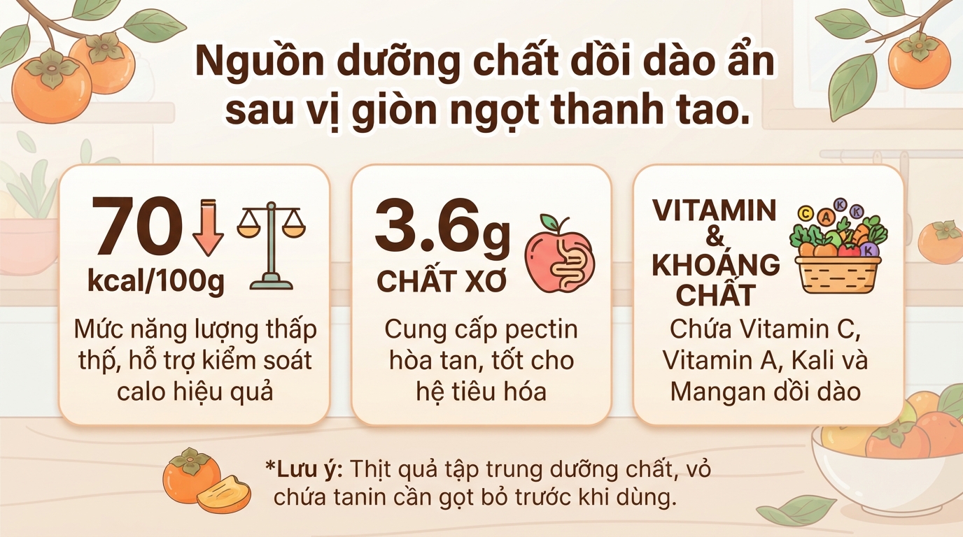 Hồng giòn có tác dụng gì? 6 lợi ích và lưu ý khi dùng