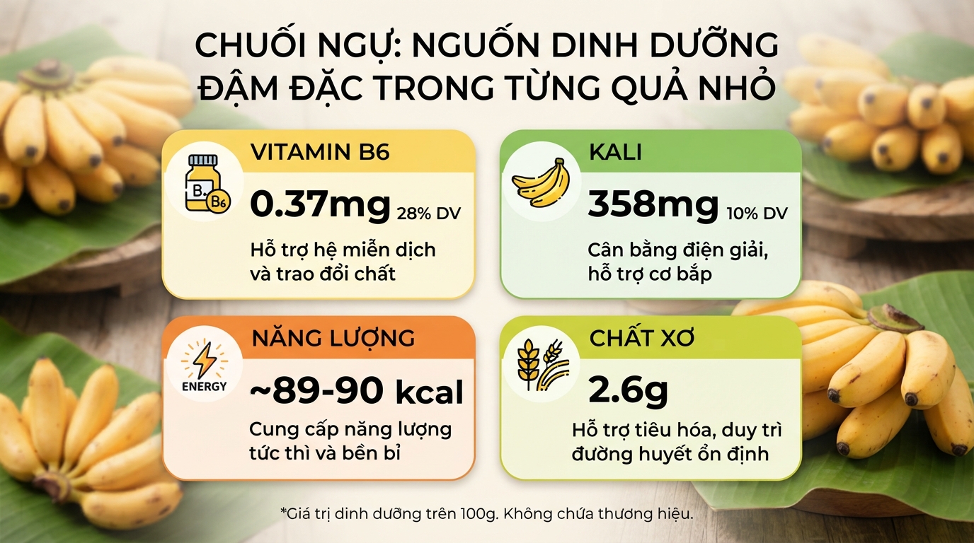 Chuối ngự là gì? Giá trị dinh dưỡng và 6 lợi ích đối với sức khỏe