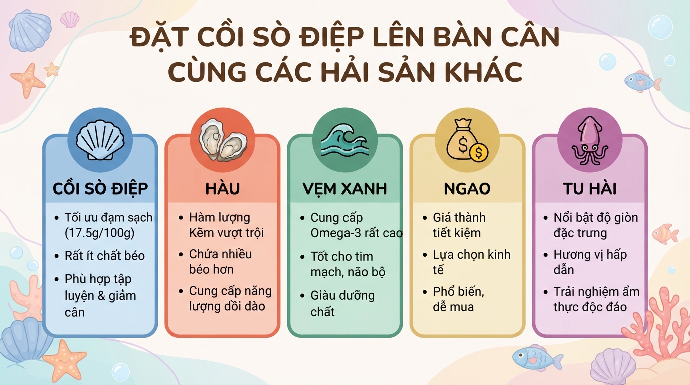 Sò điệp có tác dụng gì? 7 lợi ích sức khỏe và lưu ý khi ăn