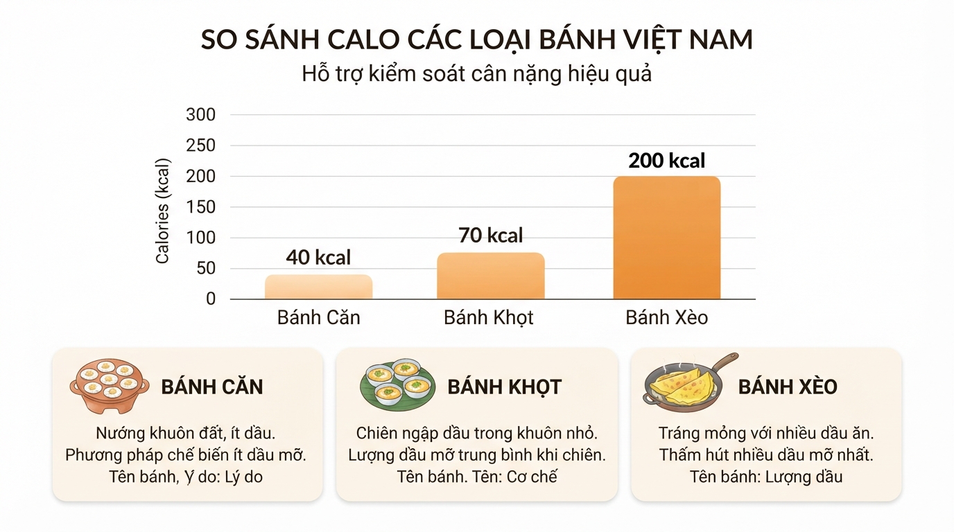 So sánh calo giữa các loại bánh giúp bạn chủ động kiểm soát cân nặng hiệu quả.