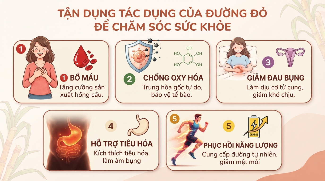 Đường đỏ là gì? Thành phần dinh dưỡng và 5 lợi ích đối với sức khỏe