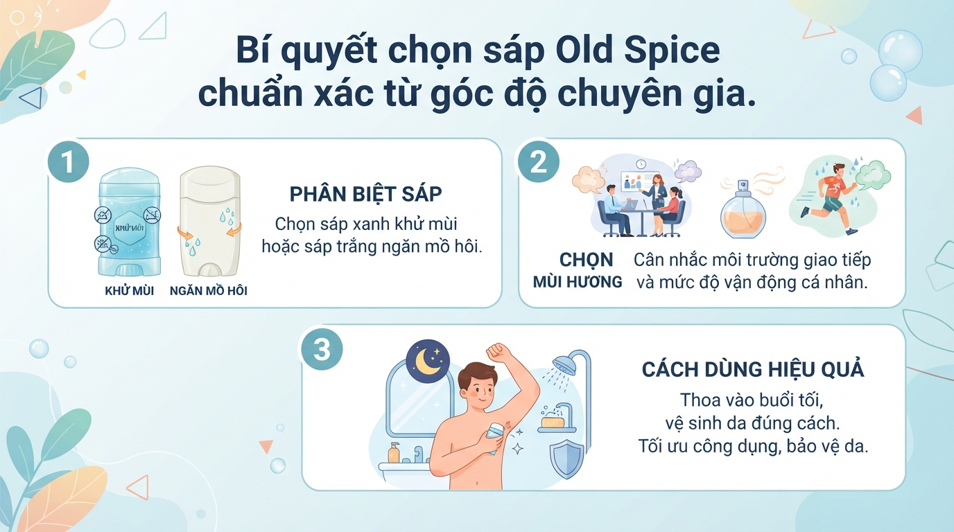 Lăn khử mùi Old Spice loại nào thơm? Cách chọn và sử dụng hiệu quả