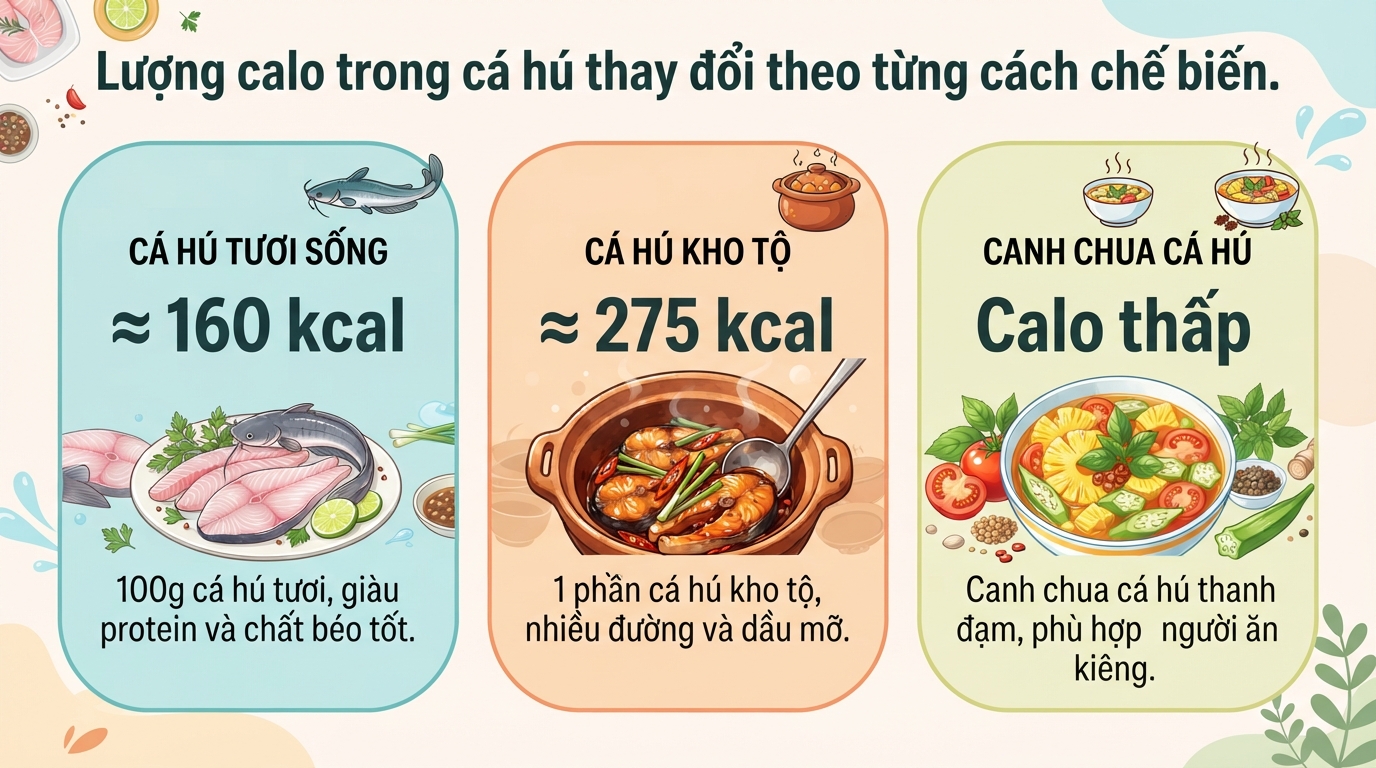 Cá hú bao nhiêu calo? Giá trị dinh dưỡng và cách ăn hợp lý