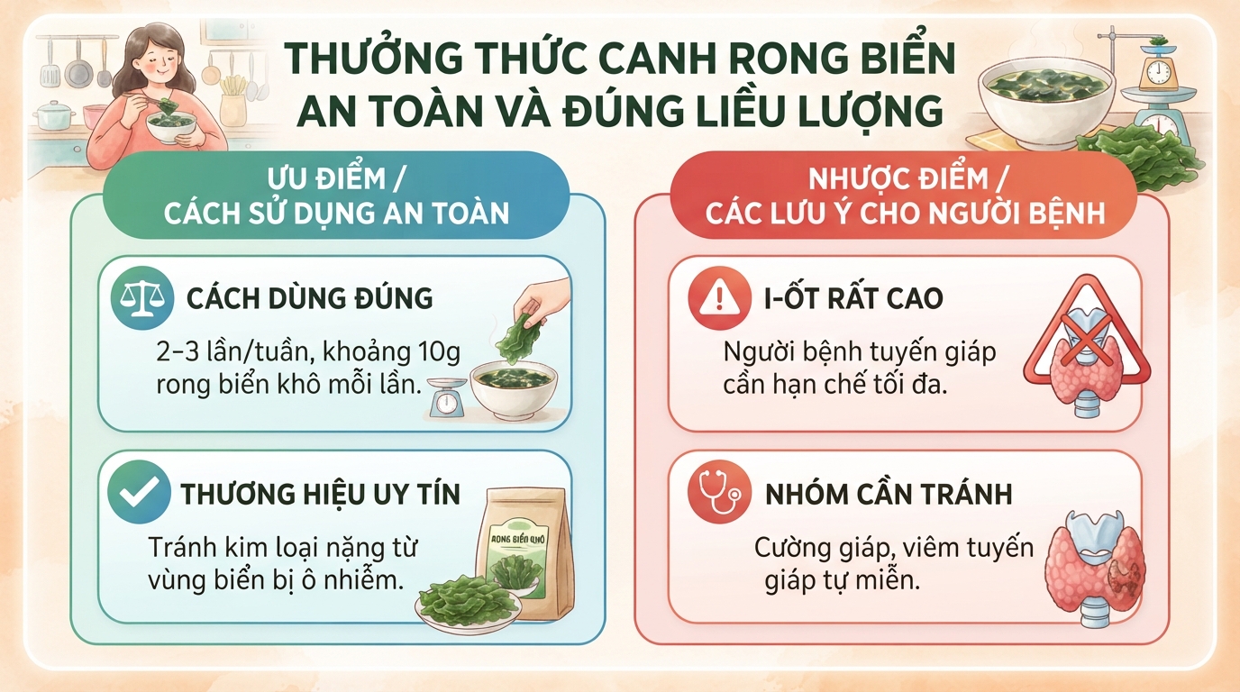 Canh rong biển: Giá trị dinh dưỡng, 5 tác dụng và cách nấu chuẩn vị