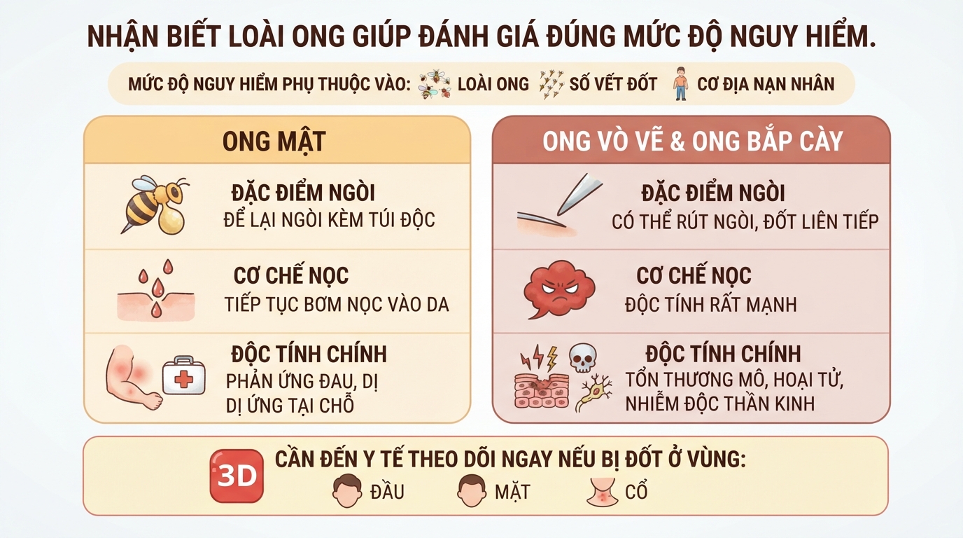 Bị ong đốt nên làm gì? Cách sơ cứu và xử lý vết thương hiệu quả tại nhà