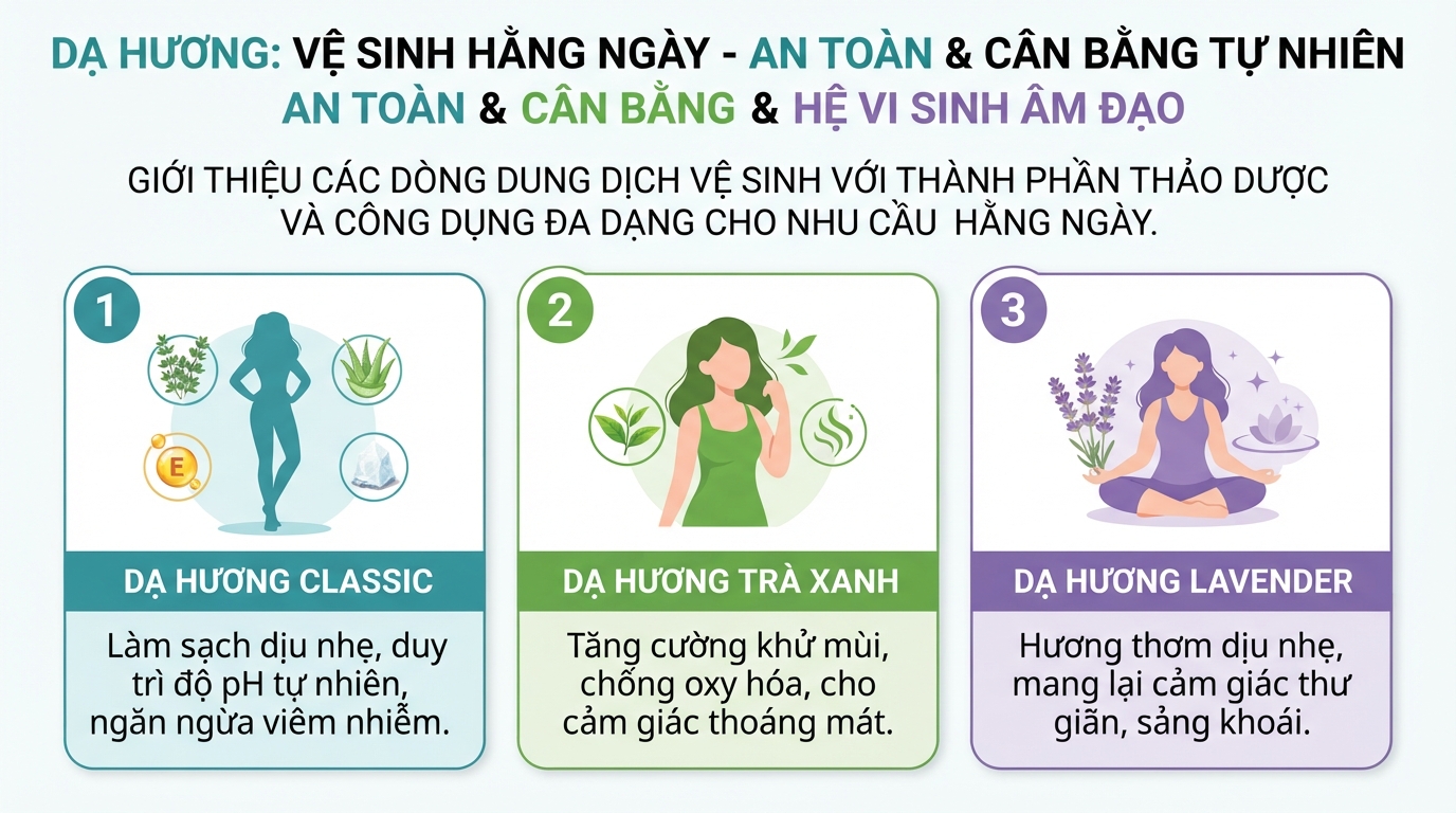 Sử dụng dạ hương giúp duy trì cân bằng hệ vi sinh âm đạo an toàn hằng ngày.