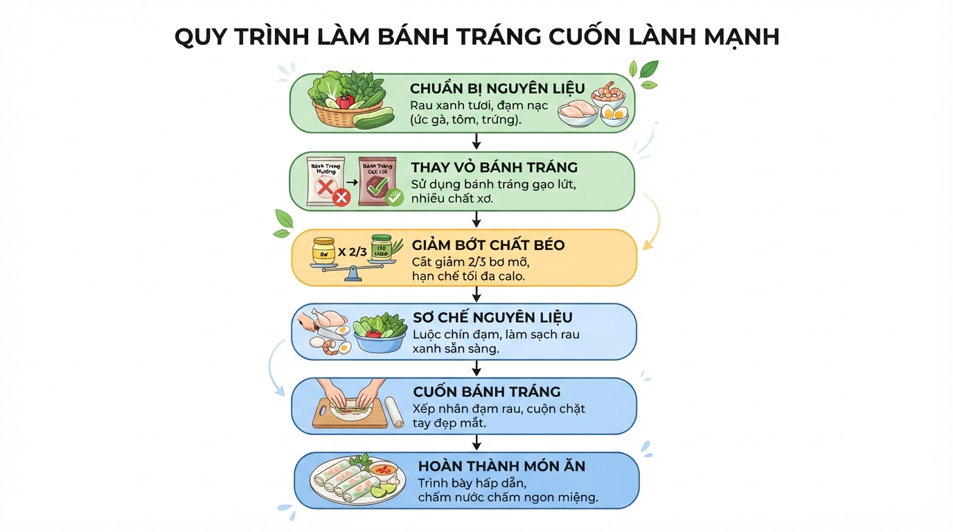 Sử dụng gạo lứt và thêm đạm nạc giúp giảm đáng kể calo.
