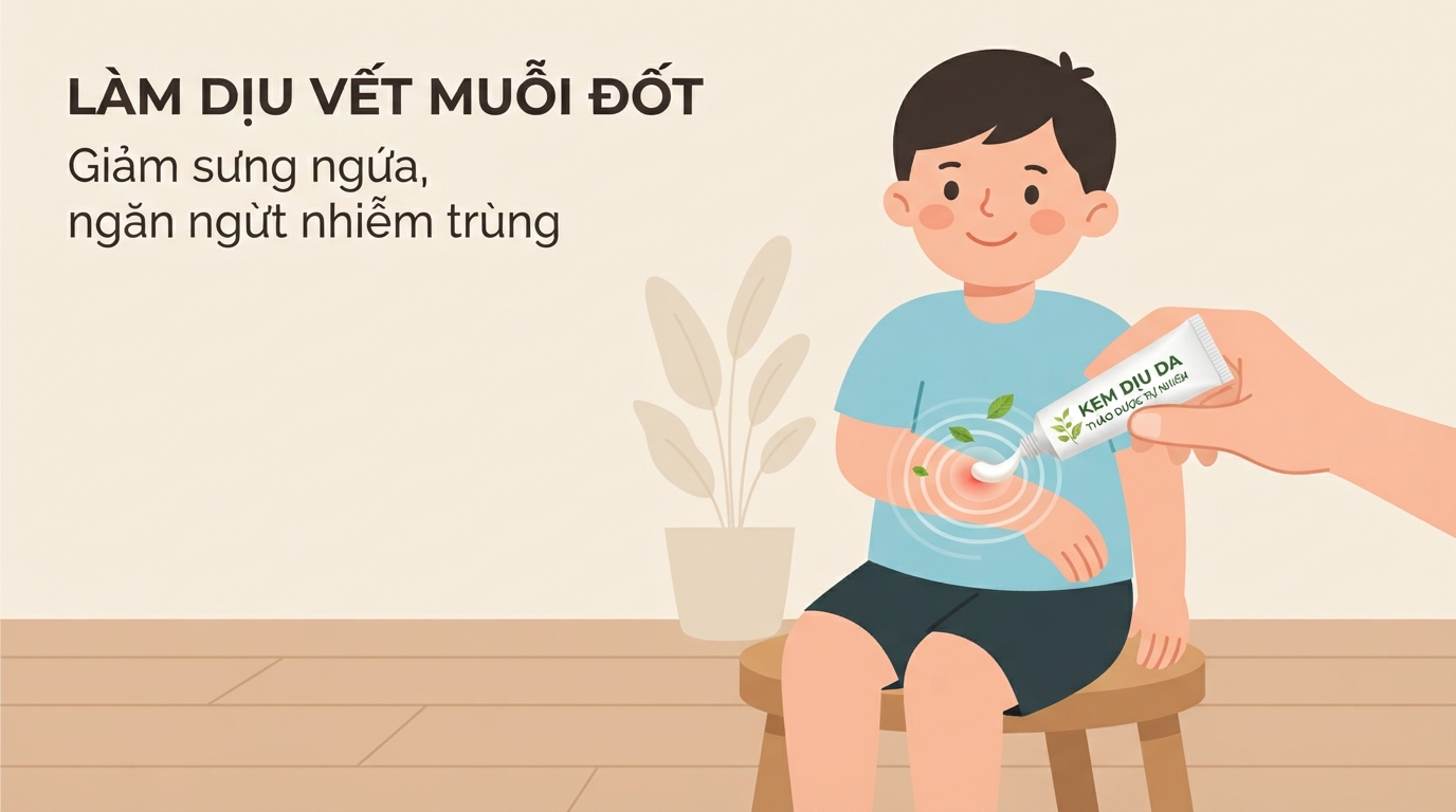 Sử dụng sản phẩm dịu da giúp làm giảm nhanh cảm giác ngứa và sưng sau khi bị đốt.
