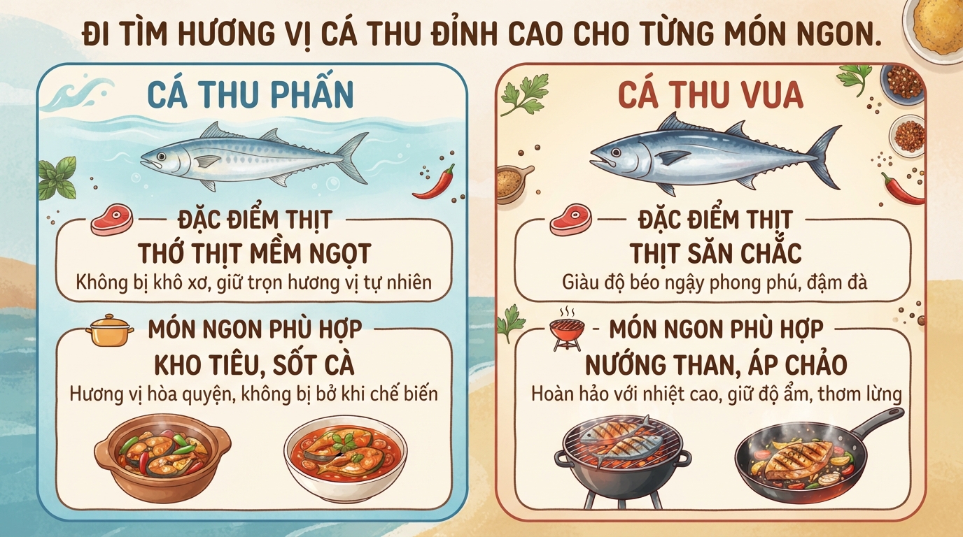 Cá thu loại nào ngon? Cách phân biệt và chọn cá thu tươi ngon