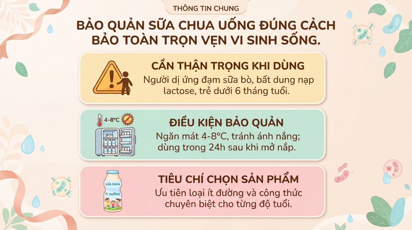 Sữa chua uống: Tác dụng, cách dùng và lưu ý cho hệ tiêu hóa khỏe mạnh